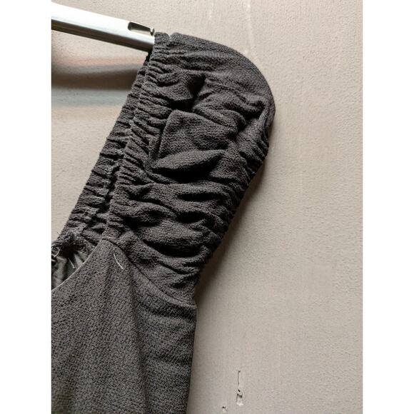 Bonjour Midi Dress ASTR The Label XS Peasant Elastic Back Panel button front - Picture 8 of 10